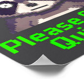 Funny Raccoon Xel Art Please Chew Quieter Gamer He ポスター (角)