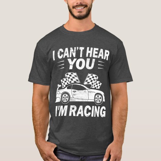 Funny Racing Slot car racing Rc car retro Tシャツ (正面)