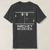 Funny RACKET SCIENCE Ping Pong  80s Video Game Arc Tシャツ (デザイン正面)