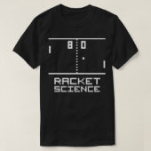 Funny RACKET SCIENCE Ping Pong 80s Video Game Arc Tシャツ (デザイン正面)