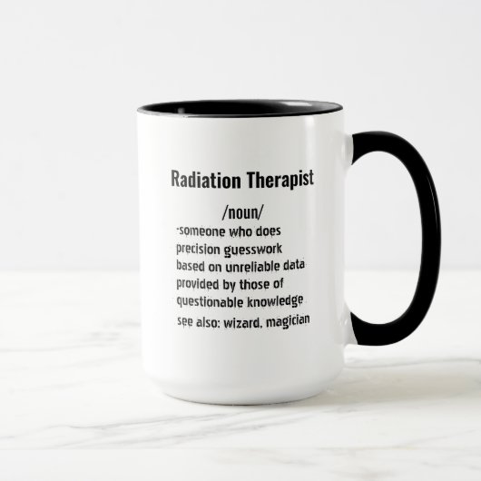 Funny Radiation Therapist Definition gifts  マグカップ (右)