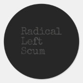 Funny Radical Left S Apparently Litical Sarcastic  ラウンドシール (正面)
