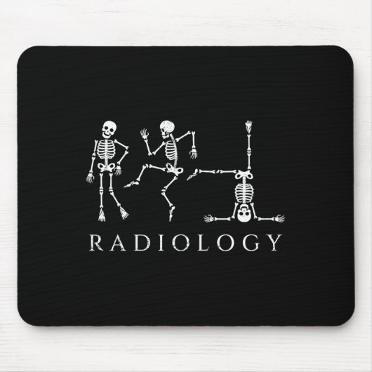 Funny radiology skeleton dancing xray technician マウスパッド (正面)