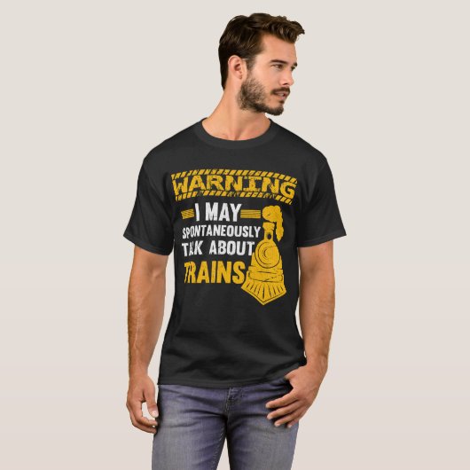 Funny Railfan Quote Trainspotter Train Lover Railr Tシャツ (正面フル)