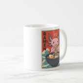 Funny Ramen Axolotl Noodle Lover Cute Creature コーヒーマグカップ (正面右)
