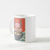 Funny Ramen Axolotl Noodle Lover Cute Creature コーヒーマグカップ (正面左)