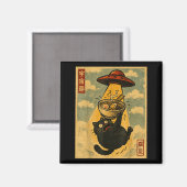 Funny Ramen Cat Japanese Anime Ufo Men Women Teens マグネット (正面/裏面)
