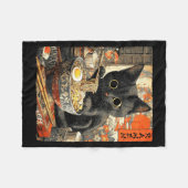 Funny Ramen Cat Noodle Lovers Anime Otaku  フリースブランケット (正面(横))