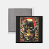 Funny Ramen Cat Noodle Lovers Anime Otaku  マグネット (正面/裏面)