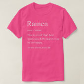 Funny Ramen Definition Funny Ramen Pun Foodie Tシャツ (デザイン正面)