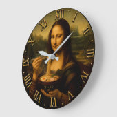 Funny Ramen Mona Lisa ラージ壁時計 (傾斜)