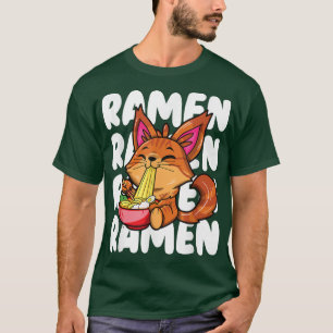 Funny ramen noodles main coon ramen cat kawaii  tシャツ