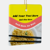 Funny Ramen Noodles Packet Custom Message セラミックオーナメント (右)