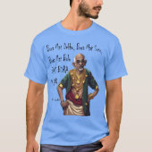 Funny Rapper Mahatma Gandhi Quote Bas Bura Karo gi Tシャツ (正面)