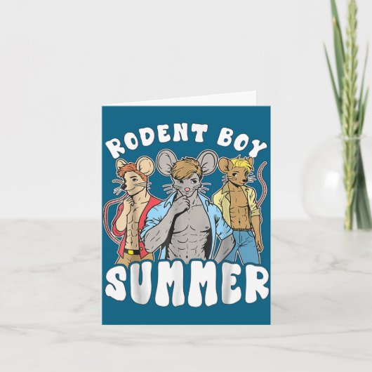 Funny Rat Lover Quote Rodent Boy Summer Cool Vacat カード (正面)
