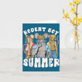 Funny Rat Lover Quote Rodent Boy Summer Cool Vacat カード (黄色い花)
