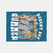 Funny Rat Lover Quote Rodent Boy Summer Cool Vacat フリースブランケット (正面(横))