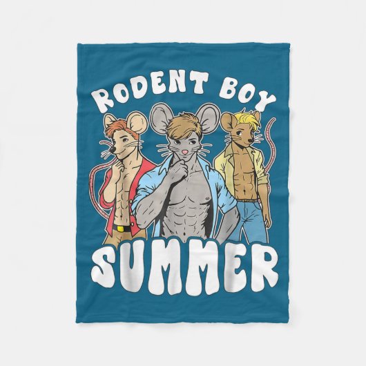 Funny Rat Lover Quote Rodent Boy Summer Cool Vacat フリースブランケット (正面)