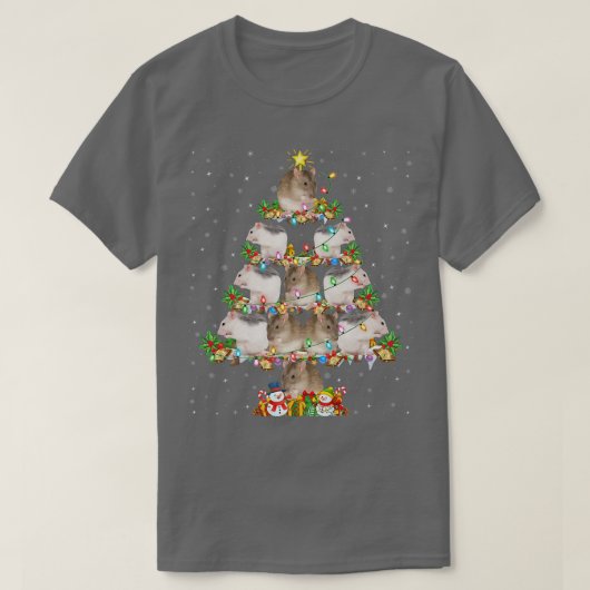 Funny Rat Lover Xmas Lighting Santa Rat Christmas  Tシャツ (デザイン正面)