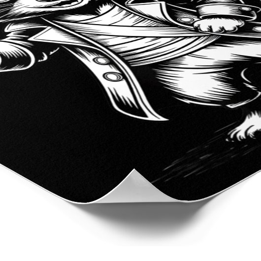 Funny Rate Raccoon  ポスター (角)