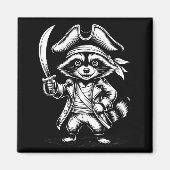 Funny Rate Raccoon  マグネット (正面)