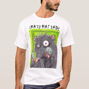 FUNNY RATS熱狂するなラットの女性 Tシャツ