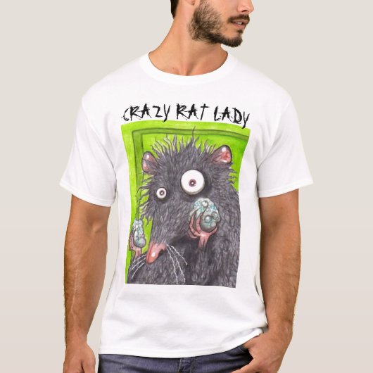 FUNNY RATS熱狂するなラットの女性 Tシャツ (正面)