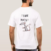 FUNNY RATS熱狂するなラットの女性 Tシャツ (裏面)