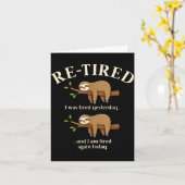 Funny Re-tired Definition Sloth カード (黄色い花)