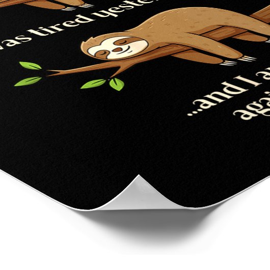 Funny Re-tired Definition Sloth  ポスター (角)