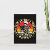 Funny Read Banned Books Retro Book Lover Reading S カード (正面)