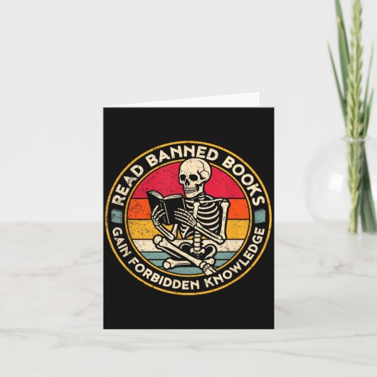Funny Read Banned Books Retro Book Lover Reading S カード (正面)