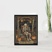 Funny Read In Peace Skeleton Halloween Read Nned B カード (正面)