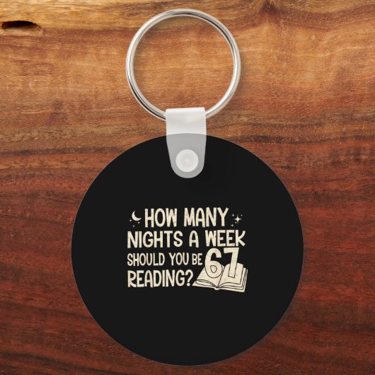 Funny Reading 67 Six Seven Meme Englieacher Book L キーホルダー (正面)