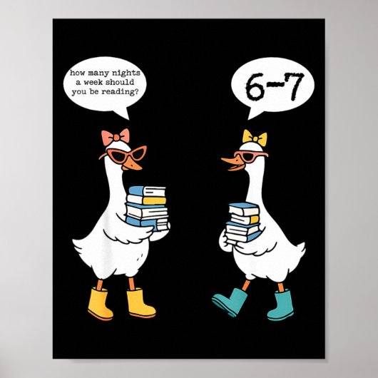 Funny Reading 67 Six Seven Meme Goose Teacher Book ポスター (正面)