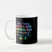Funny Reading 67 Teacher Six Seven Reading 6 7 Boo コーヒーマグカップ (左)
