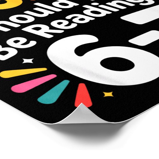 Funny Reading 6 7 Six Seven Meme Englieacher Book  ポスター (角)