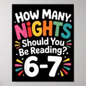 Funny Reading 6 7 Six Seven Meme Englieacher Book  ポスター (正面)