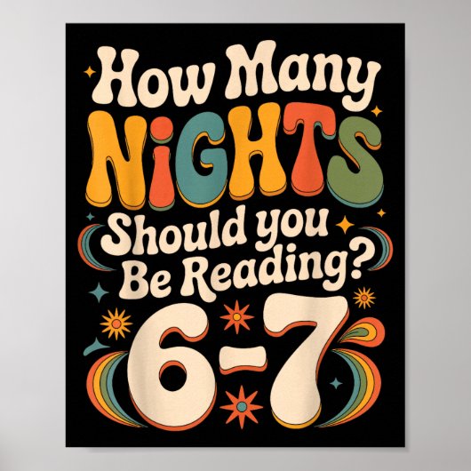 Funny Reading 6 7 Six Seven Meme Englieacher Book  ポスター (正面)