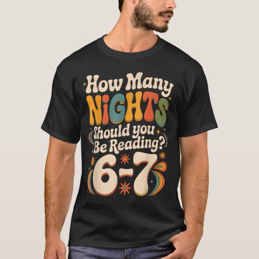 Funny Reading 6 7 Six Seven Meme Englieacher Book  Tシャツ (正面)