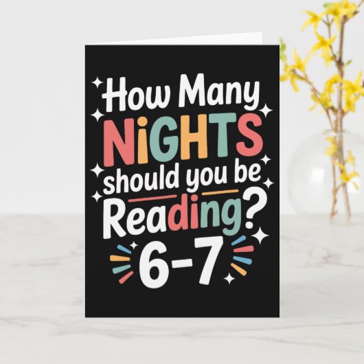 Funny Reading 6 7 Six Seven Meme English Teacher B カード (黄色い花)