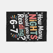 Funny Reading 6 7 Six Seven Meme English Teacher B フリースブランケット (正面(横))