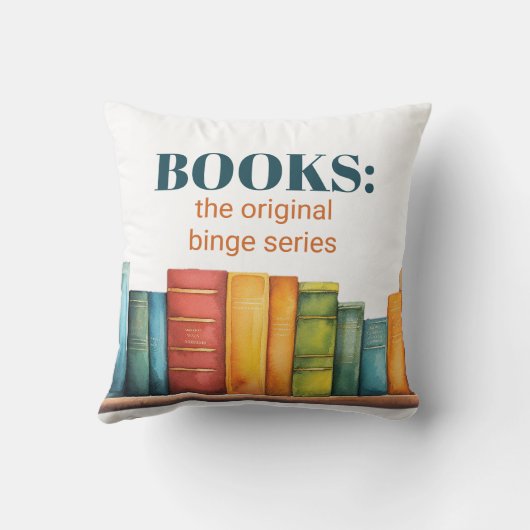 Funny Reading Book Lover クッション (裏面)