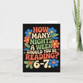 Funny Reading Book Teacher 67 Six Seven Meme  カード (正面)