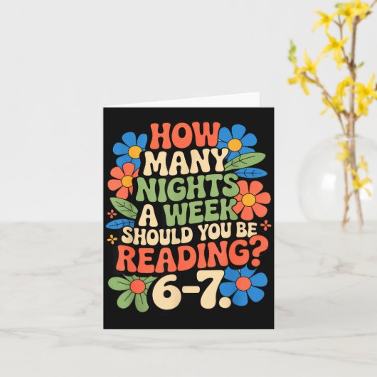Funny Reading Book Teacher 67 Six Seven Meme  カード (黄色い花)