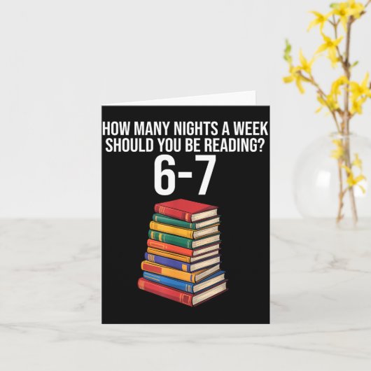 Funny Reading Book Teacher 67 Six Seven Meme カード (黄色い花)