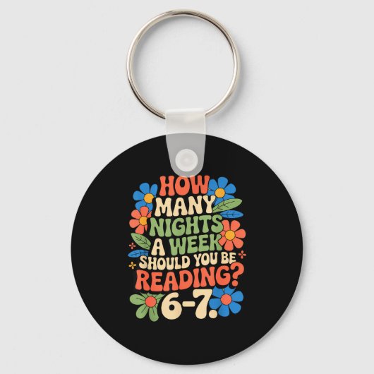 Funny Reading Book Teacher 67 Six Seven Meme  キーホルダー (正面)