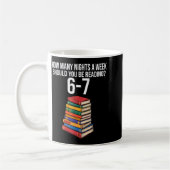 Funny Reading Book Teacher 67 Six Seven Meme  コーヒーマグカップ (左)