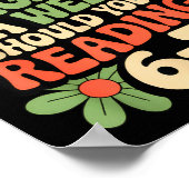 Funny Reading Book Teacher 67 Six Seven Meme  ポスター (角)