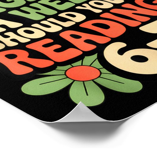 Funny Reading Book Teacher 67 Six Seven Meme  ポスター (角)